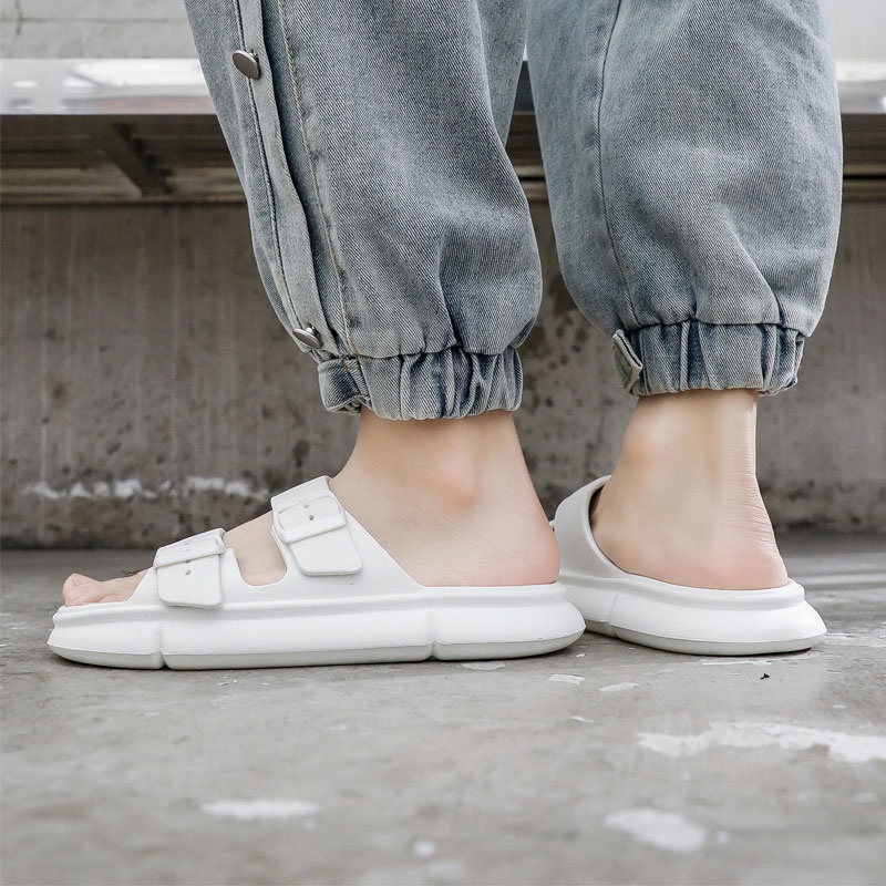 SHANMUSENLIN,Dép Quai Ngang Đế Dày Mềm Mại Thời Trang Cho Nam