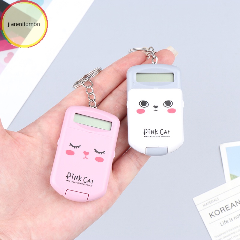 Jiarenitombn kawaii Máy Tính mini Dễ Thương Có Nắp Và Móc Khóa Sáng Tạo Kích Thước Bỏ Túi Dùng Trong Trường Tiểu Học / Văn Phòng vn