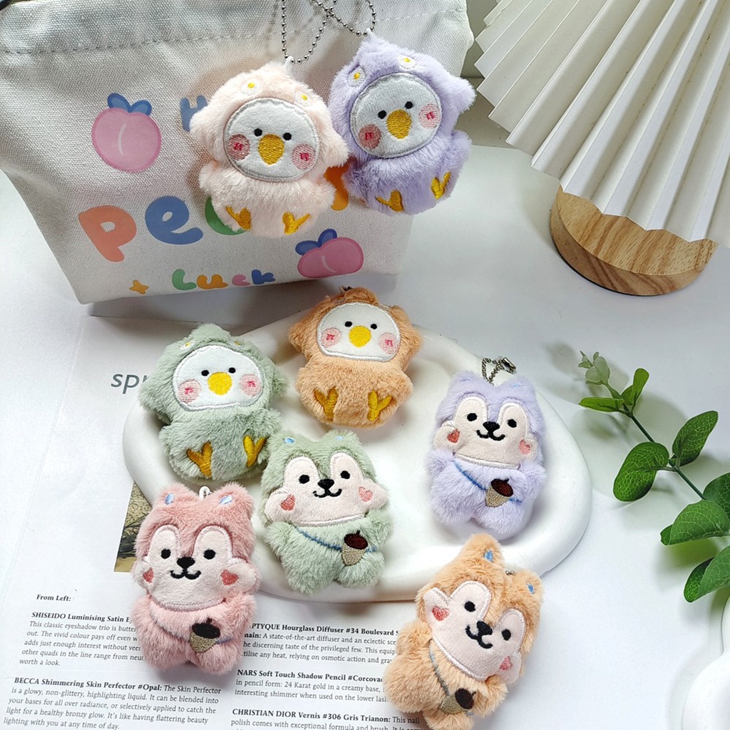 Dễ Thương Móc Khóa Hình Chú Sóc Nhồi Bông Đáng Yêu charms