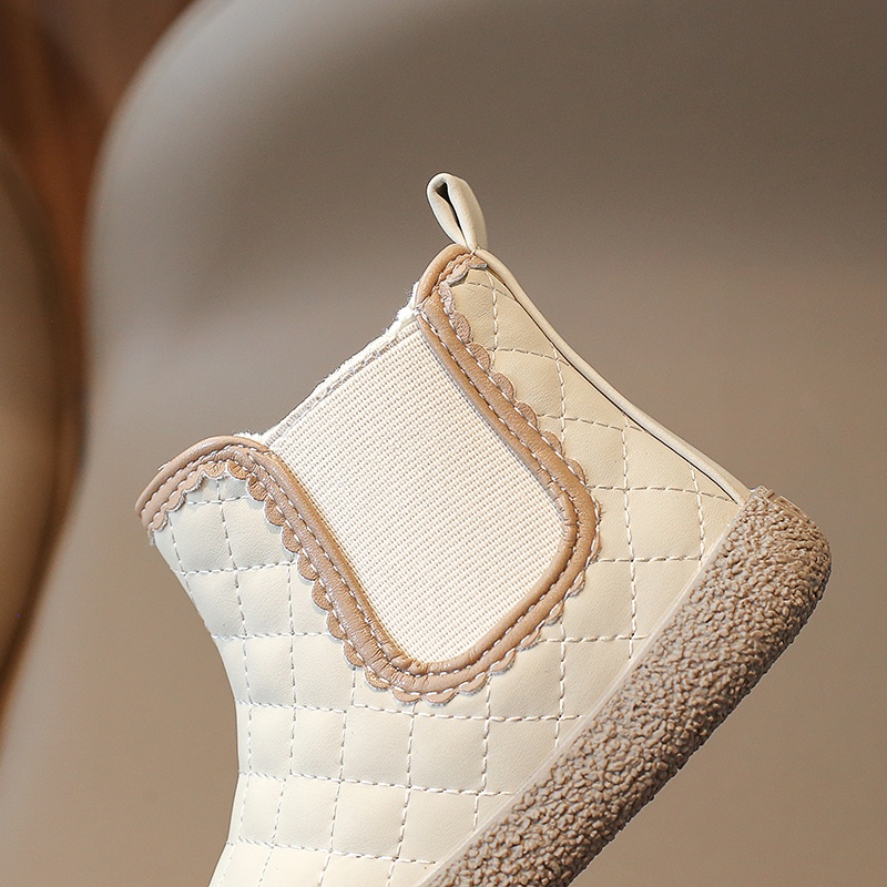 Giày Bốt martin Bằng Da Có Khóa Kéo Chống Mòn Thoải Mái Thời Trang Thu Đông Cho Bé Gái 2-6 Tuổi