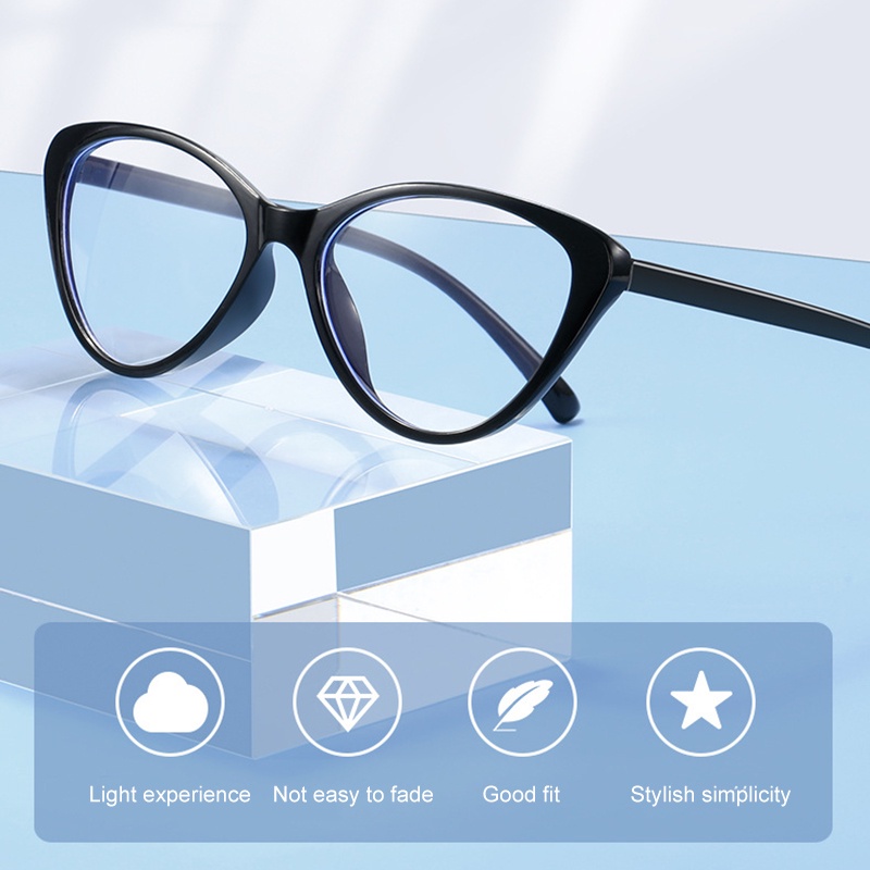 Mắt Kính Chống Ánh Sáng Xanh Siêu Nhẹ Phong Cách Retro Thời Trang Cho Nữ YR