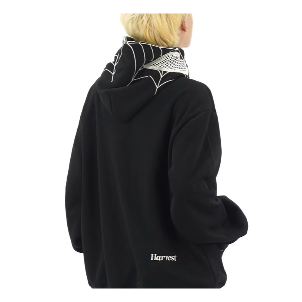 Áo Khoác Hoodie Có Khóa Kéo In Hình Người Nhện Phong Cách retro Mỹ Thời Trang Thu Đông Cho Nam