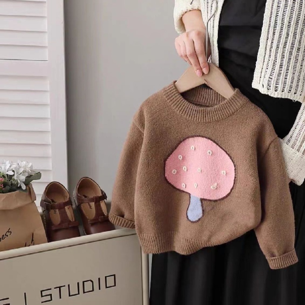 Áo sweater Dày Dặn Phong Cách Thời Trang Thu Đông 2023 Cho Bé Gái