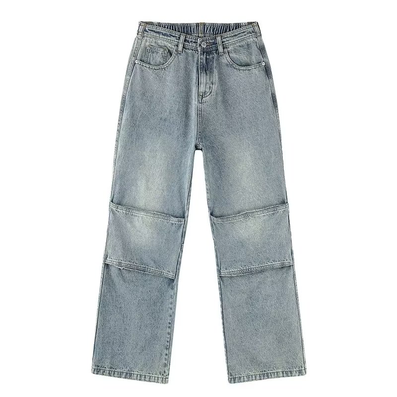 Quần jeans Dài Ống Rộng Phong Cách retro Thời Trang Cho Nam