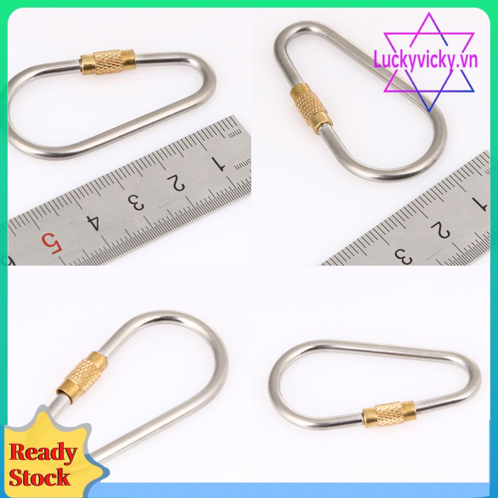 Móc Khóa Cắm Trại Hình Chữ d Bằng Hợp Kim Titan