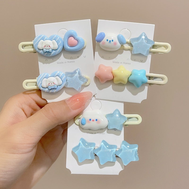 Bộ 10 Kẹp Tóc Hình Ngôi Sao Đám Mây Dễ Thương