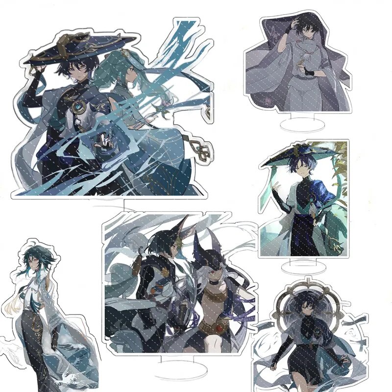 Mô hình Standee Genshin Impact Nahida Xiao Venti Kazuha Wanderer Faruzan Tighnari Phụ kiện trang trí để bàn góc học tập