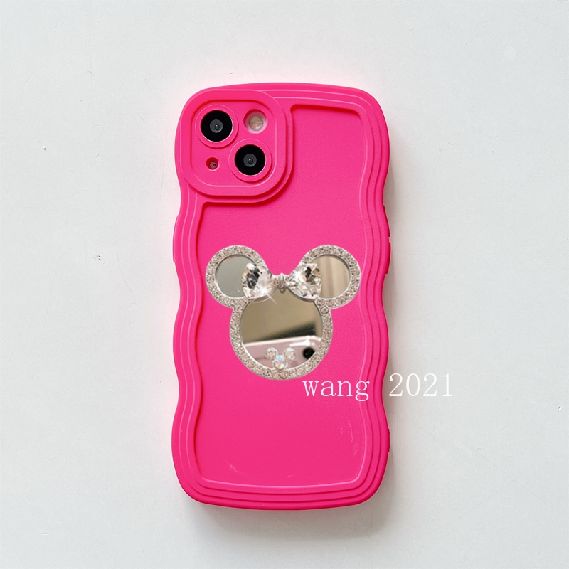 Ốp Điện Thoại Tpu Dẻo Gắn Gương Trang Điểm Đính Kim Cương Giả Hình Sóng Lớn Cho xiaomi13t xiaomi 13t pro 5g xiaomi13t pro 5g