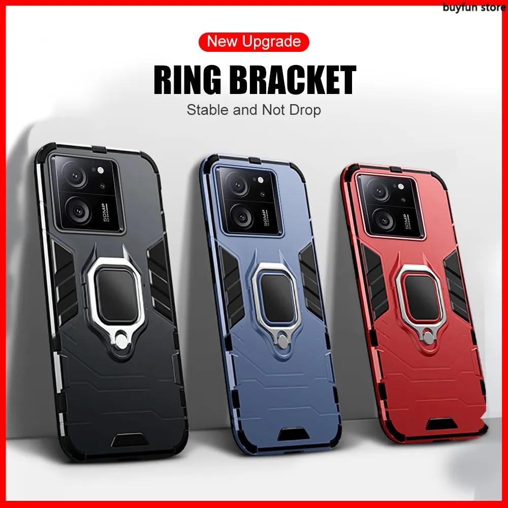 Shockproof Armor Case for Xiaomi 13t mi13 T 11t 10t Mi 12T Pro Magnet Ring Stand Bumper Phone Protective Back Cover