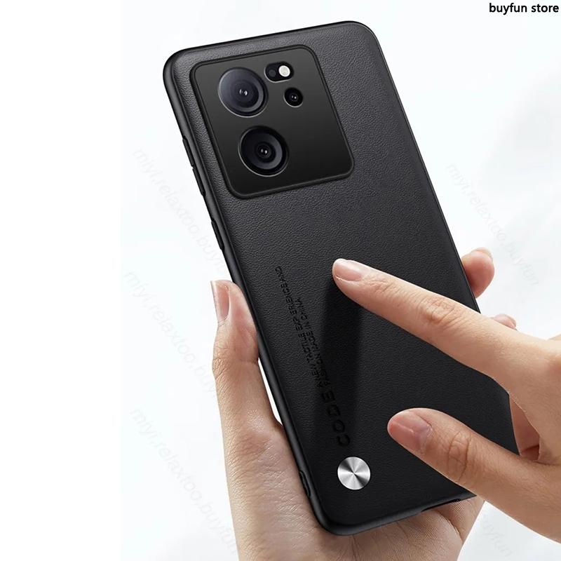 YDCG Luxury Plain Skin Leather Case Shockproof Protect Back Cover for Xiaomi 13T 11T 12T 13 T Pro t13