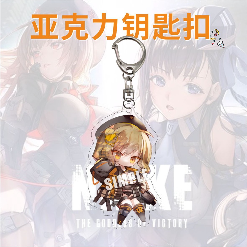 Móc khóa NIKKE The Goddess of Victory Anime Keychain Marian Anis Neon Acrylic Key Chain Man Kawaii