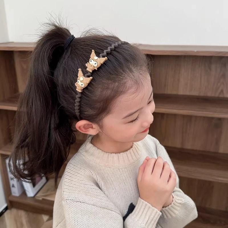 Băng Đô Cài Tóc Màu Cà Phê Thời Trang Hàn Quốc Chống Trượt Có Răng Và Cài Tóc Cho Bé Gái