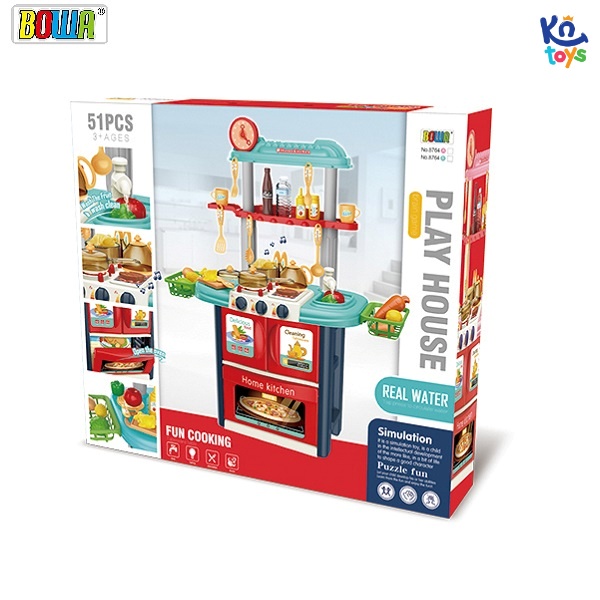 Bộ Đồ Chơi Nhập Vai BOWA 8764AB - Nhà Bếp 51 Chi Tiết, Có Đèn, Nhạc