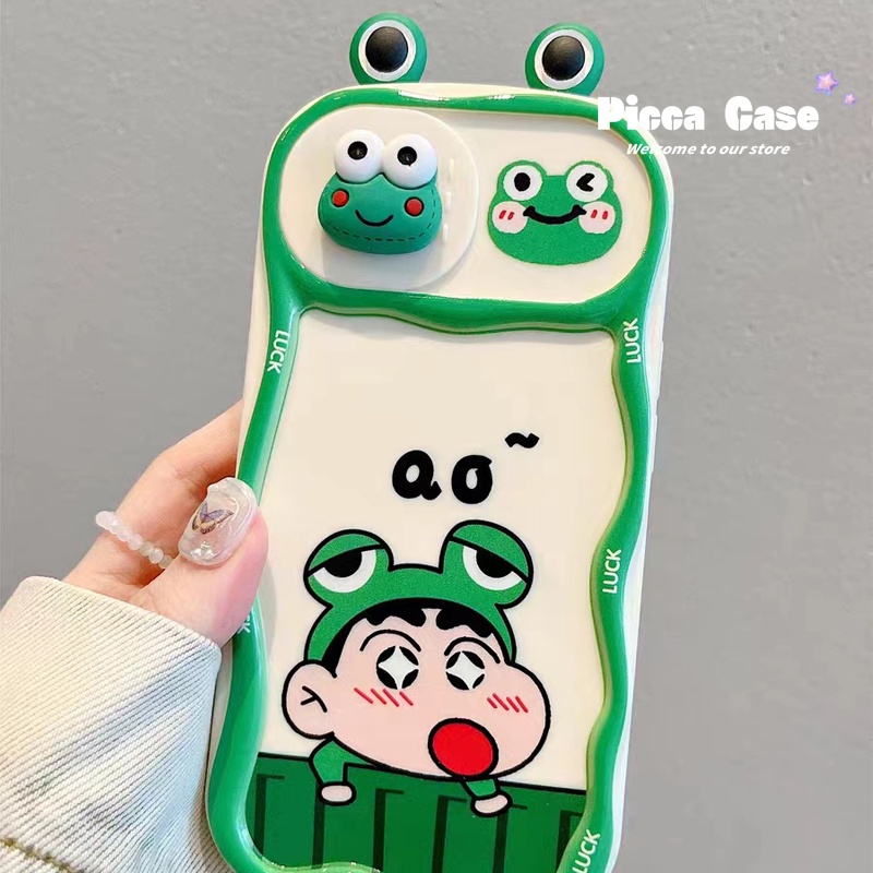 Ốp Điện Thoại Hình Chú Ếch / Cậu Bé Bút Chì 3d Cho iphone 11 xr 6 7 8 6s plus 7plus 14 13 12 11 pro max x xs max se