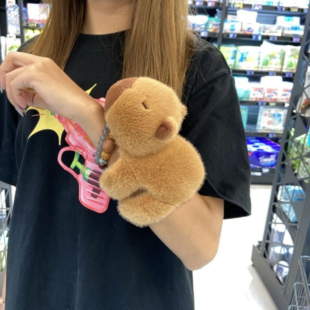 Shanrong Búp Bê Nhồi Bông capybara Đeo Tay Mềm Mại Đáng Yêu