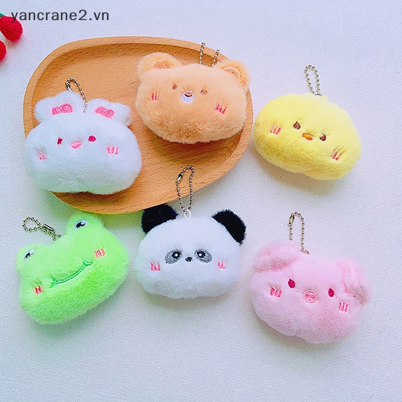 Móc Chìa Khóa Hình Thú Nhồi Bông Mềm Mại Dễ Thương Trang Trí Ba Lô
