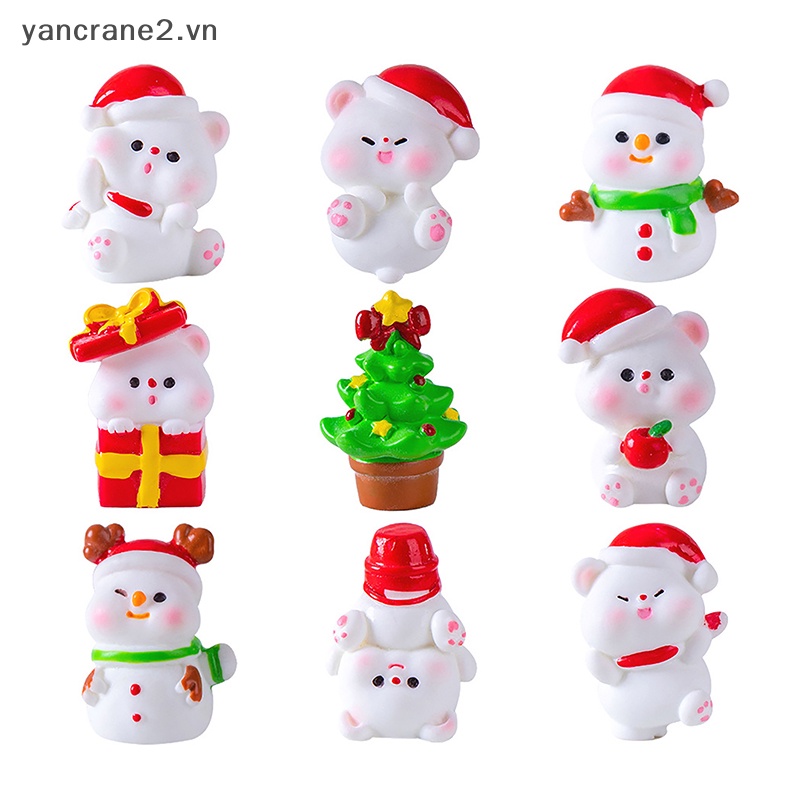 1 Bức Tượng Ông Già Noel / Người Tuyết / Gấu micro Để Bàn Trang Trí Giáng Sinh diy