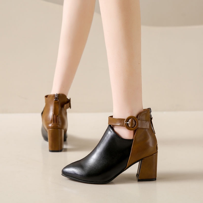 Bốt Cao Gót Mũi Nhọn Thời Trang Dành Cho Nữ / size 35-44