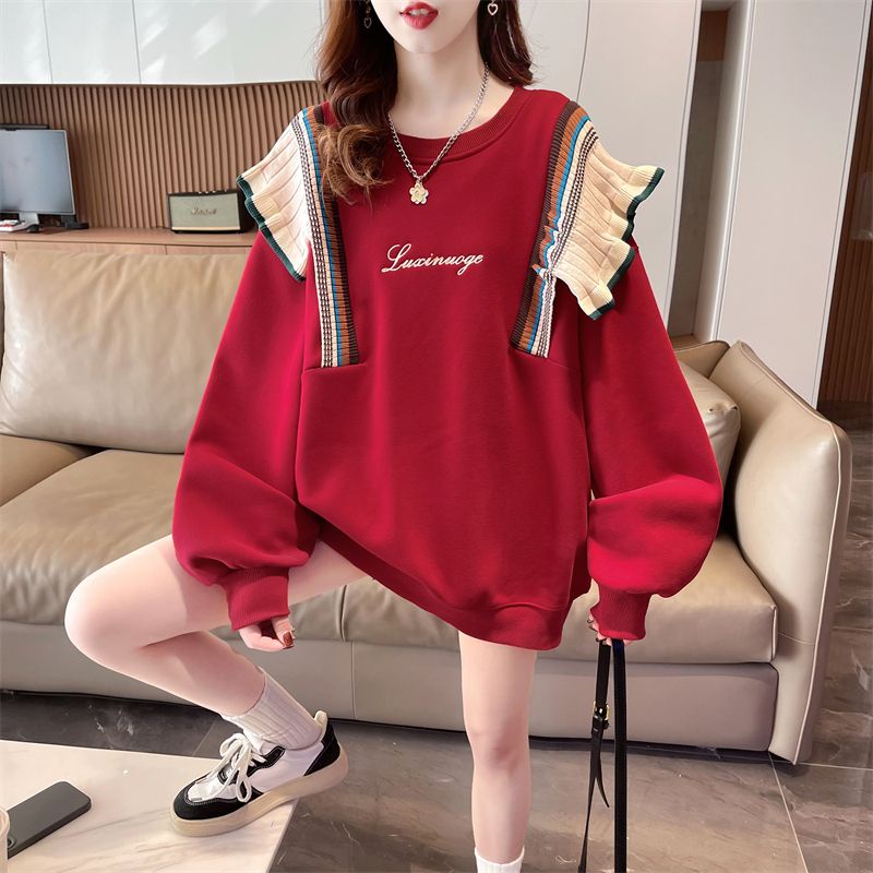Áo Nỉ Nữ Dài Tay Cổ Tròn Thời Trang Hàn