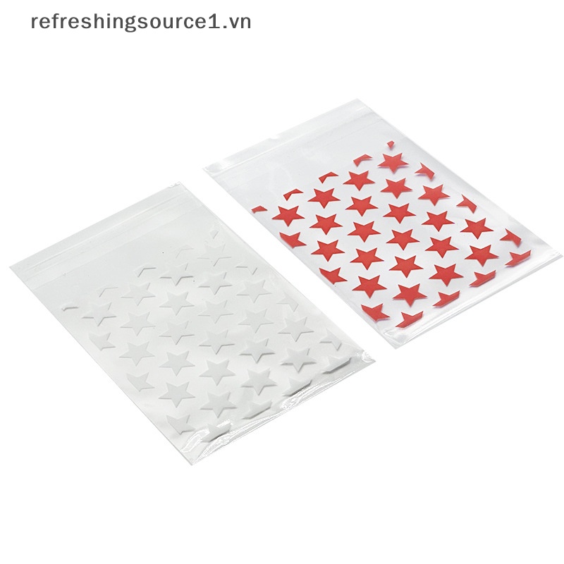 50 Túi Nhựa Đóng Gói Trang Sức Tự Dính Hình Ngôi Sao Trái Tim Màu Trong Suốt