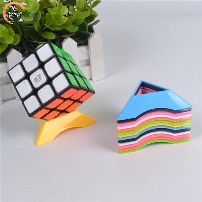 Giá Đỡ Khối Rubik Hình Tam Giác Bằng Nhựa 7.5cm Nhiều Màu Sắc