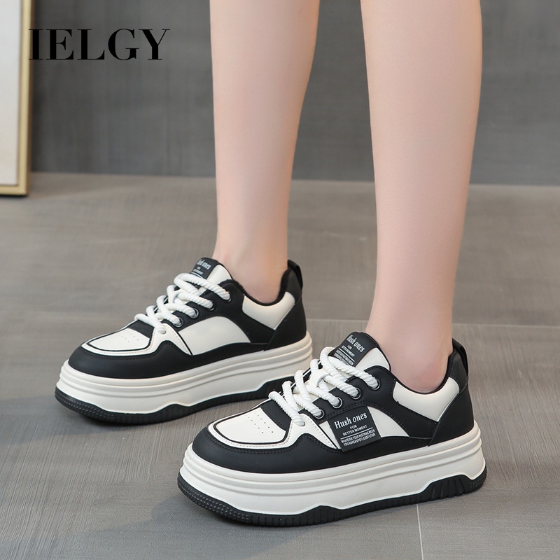 Ielgy Giày Thể Thao Tăng Chiều Cao Màu Đen Cho Nữ