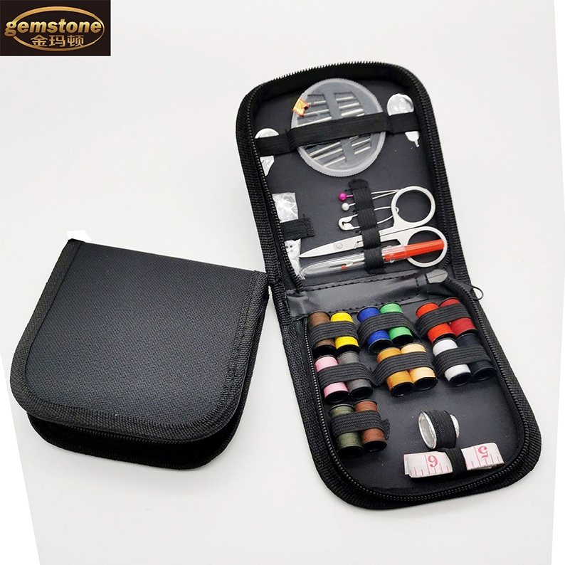 New Travel Sewing Kit Sewing Needles Scissors Thimble Thread Tape Measure
