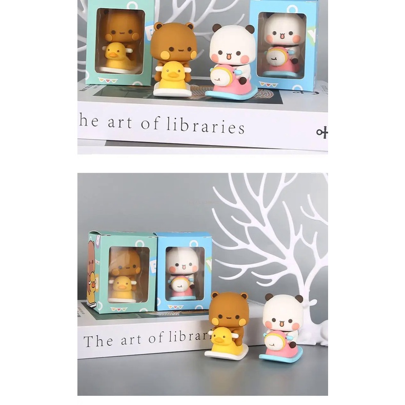 Yier and Bubbu mitao Đồ trang trí Gấu Trúc Đồ Chơi Đáng Yêu