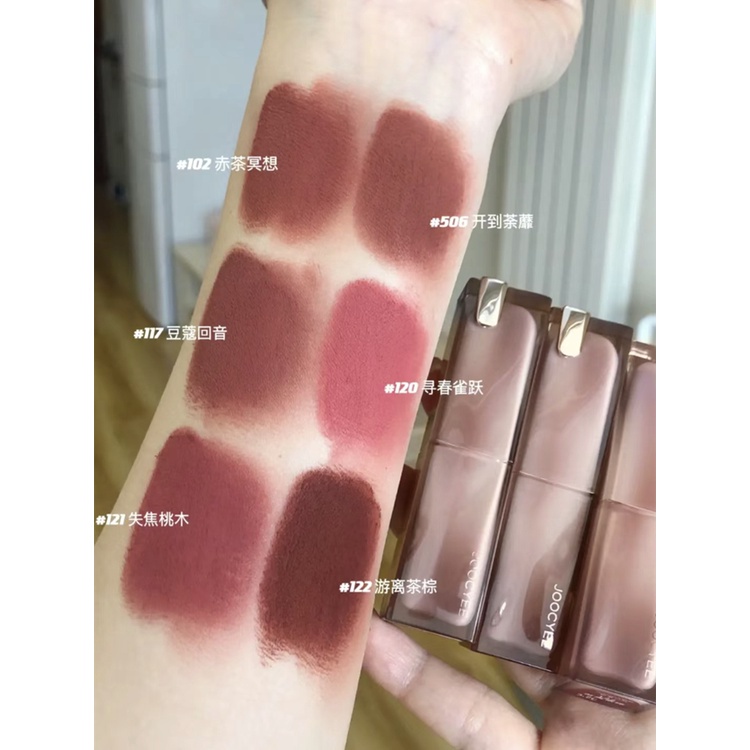 Ter Jocyee Thỏi Son Lì Nhung Mịn Màu Hồng # 121 # 117  Joocyee men bột phun son môi