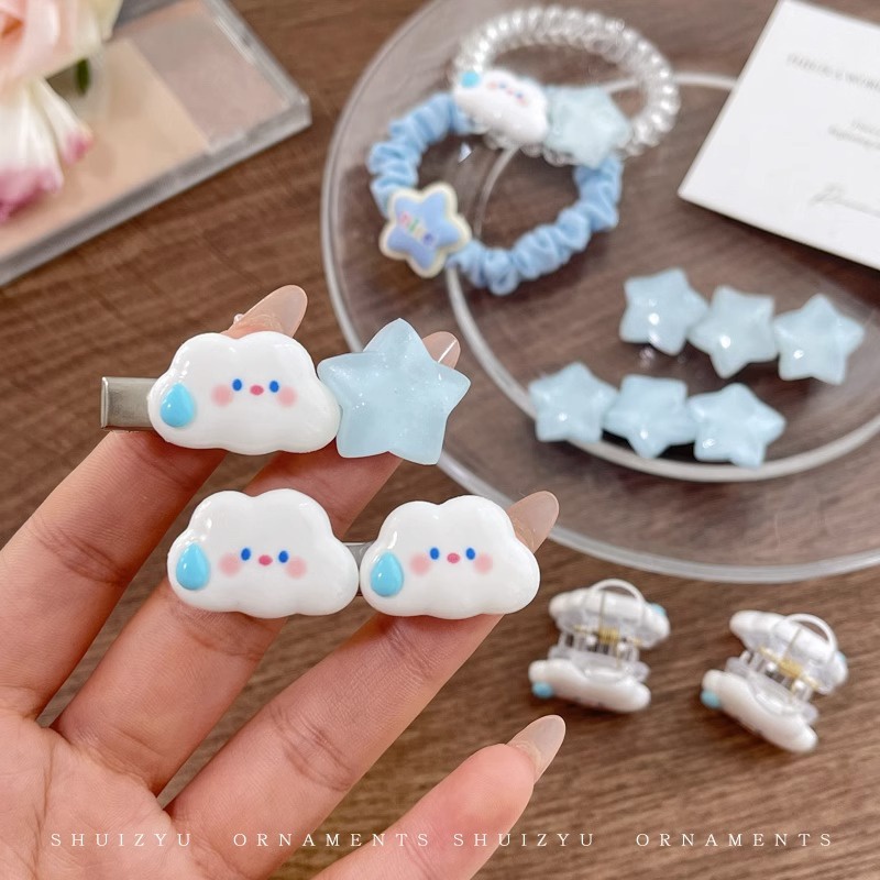 Kẹp Tóc Hình Đám Mây / Ngôi Sao / Đám Mây Dễ Thương Thời Trang Cho Nữ