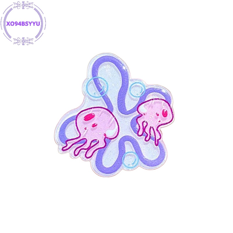 Set 1 / 10 Kẹp Tóc Bằng acrylic Xo94Bsyu Họa Tiết Hoạt Hình spongebob Dễ Thương Cho Bé Gái vn