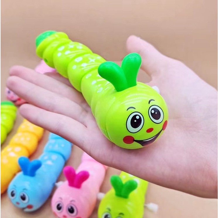 Đồ chơi con sâu vặn cót lắc đuôi bằng nhựa an toàn cho bé