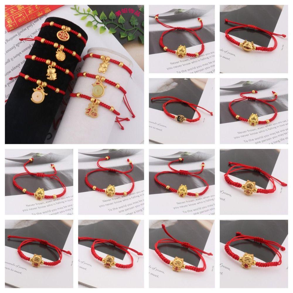 Curtes Vòng Tay Dây Đỏ May Mắn Phong Cách Trung Hoa Dễ Thương Cho Nữ