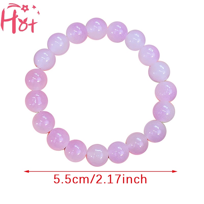 Jr Vòng Tay Chuỗi Hạt Đá Ngọc Bích Màu gradient May Mắn Cho Nam Và Nữ vn