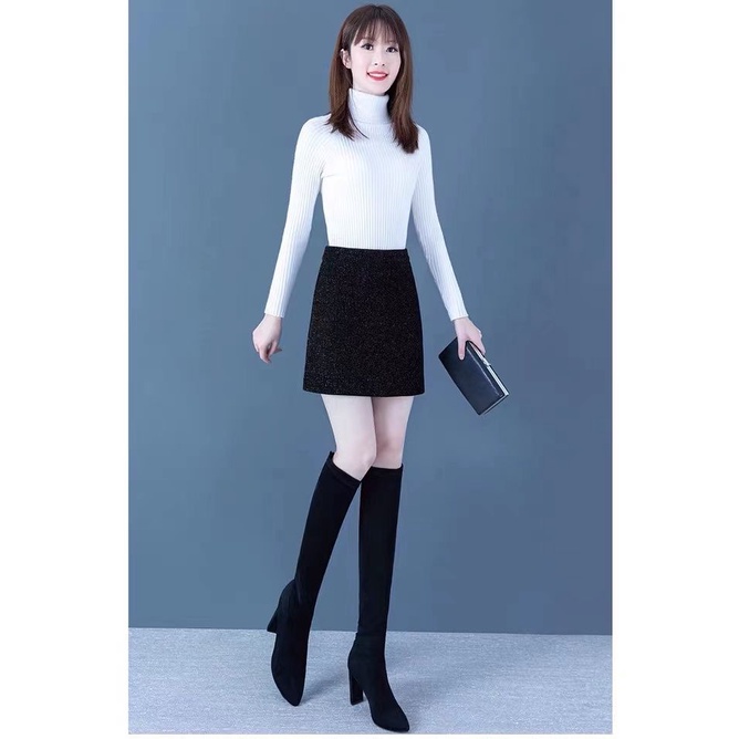 Chân Váy Lụa Lưng Cao Dáng Ngắn Thời Trang Cho Nữ