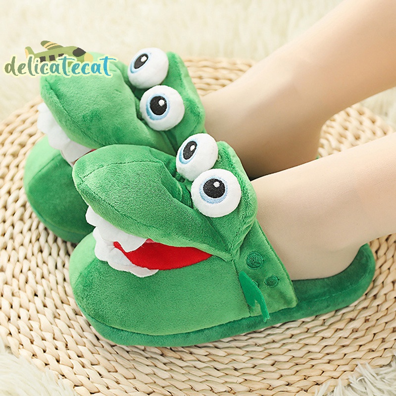 Dép Bông Cá Sấu Hoạt Hình Vui Nhộn Đi Bộ Với Miệng Mở Và Khiêu Vũ Ấm Áp Thoải Mái Quà Tặng Giáng Sinh Cho Bé Trai Bé Gái