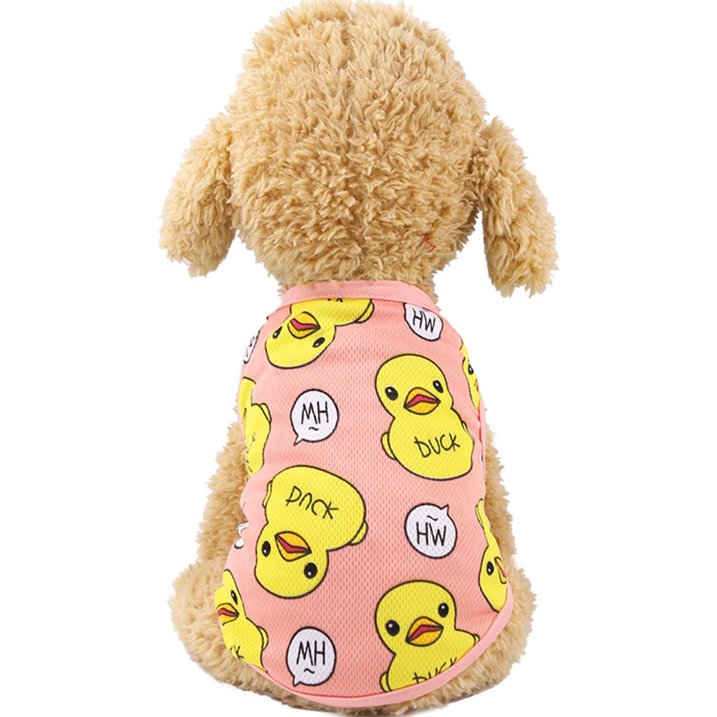 Áo Lưới Thoáng Khí Họa Tiết Vịt Hoạt Hình Dành Cho Thú Cưng
