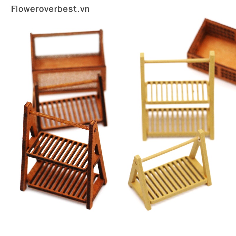 Giá Đỡ Bánh Mì / Thức Ăn Hai Tầng Trang Trí Nhà Búp Bê Tỉ Lệ 1: 12