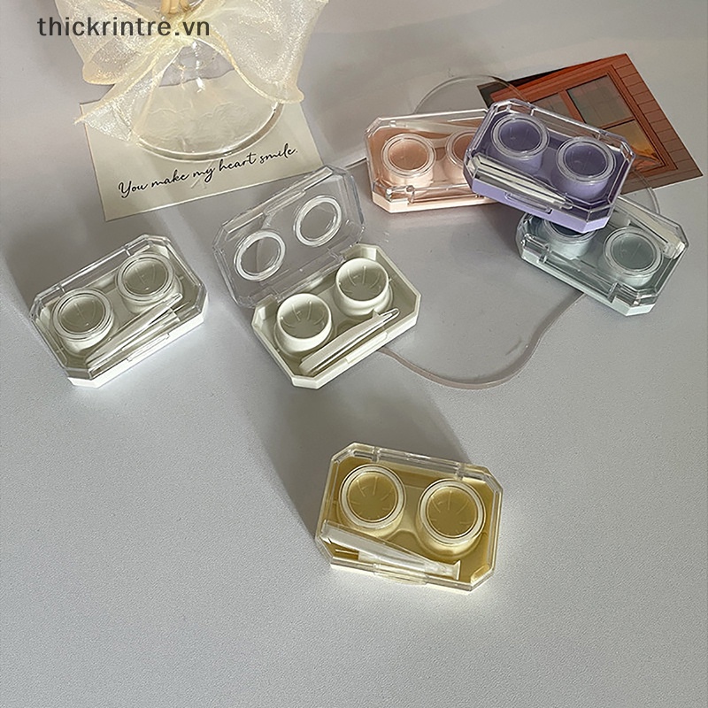 Hộp Đựng Kính Áp Tròng mini Thiết Kế Đơn Giản Dễ Thương Cho Nữ
