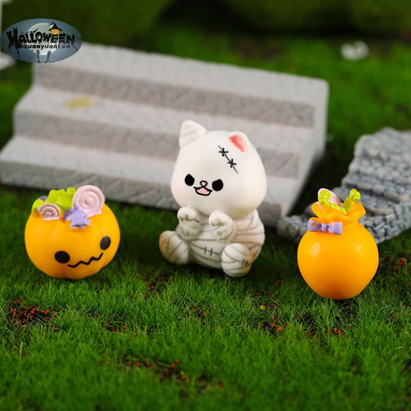 1 Bộ Đồ trang trí mini Chủ Đề halloween Trang Trí Nhà Búp Bê vn