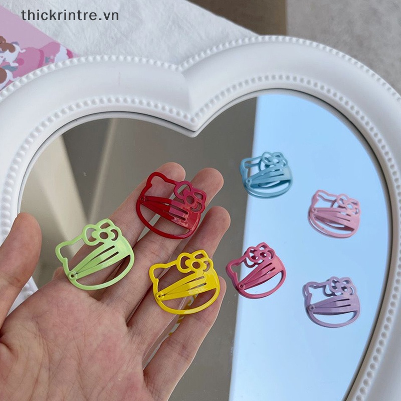 Set 5 Kẹp Tóc Kim Loại Hình hello kitty Đáng Yêu Cho Bé Gái y2k vn