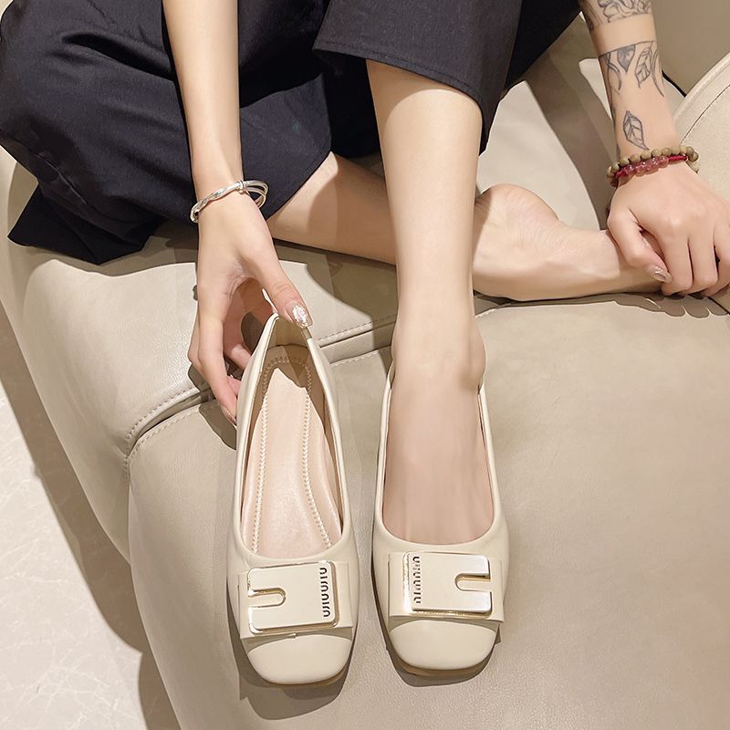 Giày Búp Bê Mũi Tròn Đế Thấp Thời Trang Xuân Thu Hàn Quốc Cho Nữ