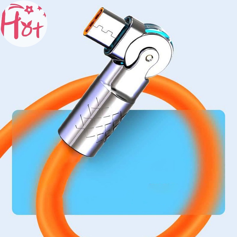 Jr Cáp Sạc Nhanh Xoay 180 Độ 120w 6a Cho xiaomi huawei samsung