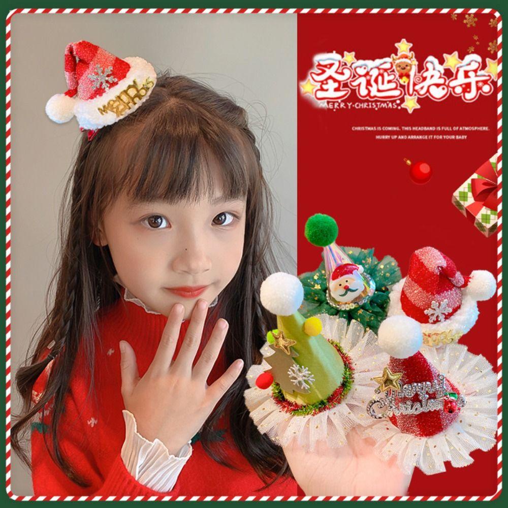 Jestine Kẹp Tóc Hình Tuần Lộc / Ông Già Noel / Ngôi Sao / Cây Thông Giáng Sinh Hàn Quốc Sáng Tạo Cho Nữ / Trẻ Em