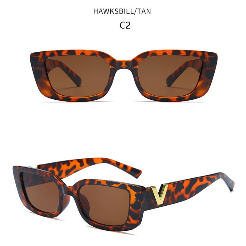 Kính Mát Mắt Mèo Hình Chữ v Phong Cách retro Thời Trang Ngoài Trời unisex