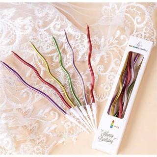 1 hộp Nến xoắn nhũ dài ⚡ HÀNG CAO CẤP ⚡ nến nhũ trang trí bánh kem, bánh sinh nhật