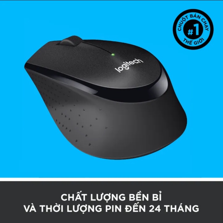 Chuột không dây Logitech M330 Silent Plus giảm ồn 90% - USB 2.4GHz, pin 2 năm