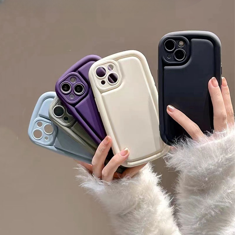 Ôp Điện Thoại Hình Oval Dày Dặn Có Túi Khí Chống Sốc Cho Samsung Galaxy S23 S22 S21 Plus Ultra S21