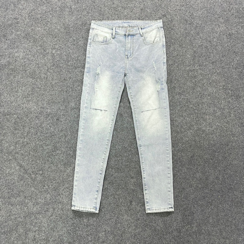 Quần Jean Nam Slim Fit Xanh Bạc 1991 Ảnh Thật