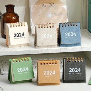 Lịch để bàn 2024 mini màu sắc đơn giản để bàn
